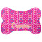 Colorful Trellis Bone Shaped Dog Food Mat (Large) (Personalized)