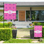 Colorful Trellis Large Garden Flag - Single Sided (Personalized)