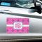 Colorful Trellis Large Rectangle Car Magnets- In Context