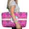 Colorful Trellis Large Rope Tote Bag - In Context View
