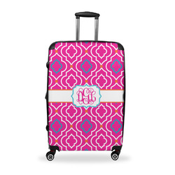 Colorful Trellis Suitcase - 28" Large - Checked w/ Monogram