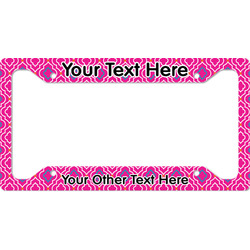Colorful Trellis License Plate Frame (Personalized)