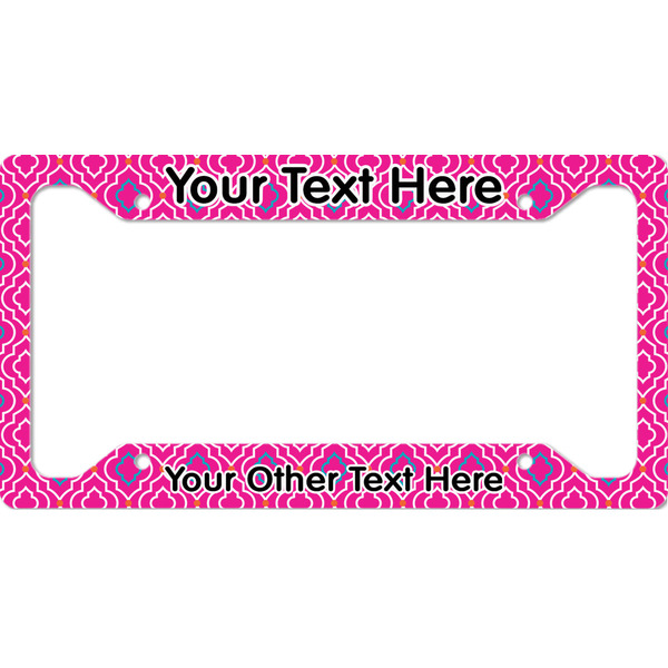 Custom Colorful Trellis License Plate Frame - Style A (Personalized)