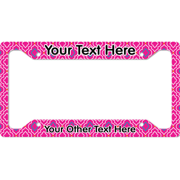 Custom Colorful Trellis License Plate Frame (Personalized)