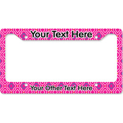Colorful Trellis License Plate Frame - Style B (Personalized)