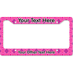 Colorful Trellis License Plate Frame - Style B (Personalized)