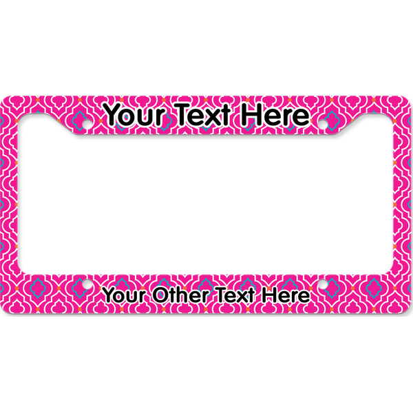 Custom Colorful Trellis License Plate Frame - Style B (Personalized)