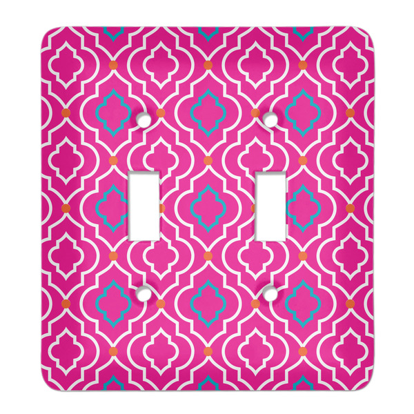 Custom Colorful Trellis Light Switch Cover (2 Toggle Plate)