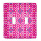Colorful Trellis Personalized Light Switch Cover (2 Toggle Plate)