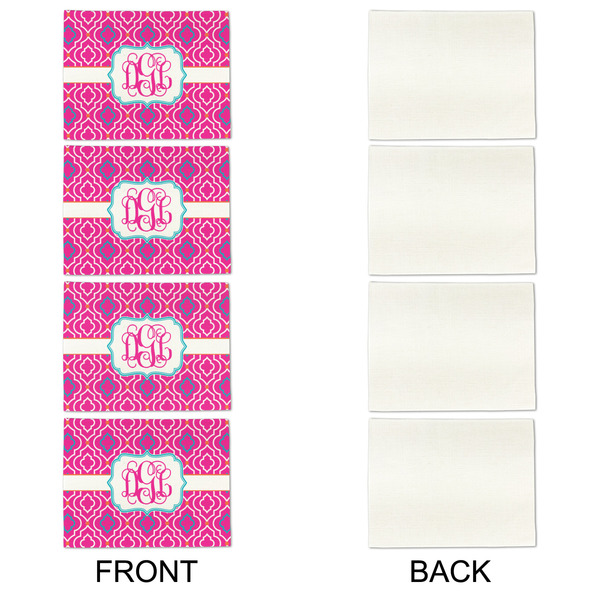 Colorful Trellis Linen Placemat - APPROVAL Set of 4 (single sided)