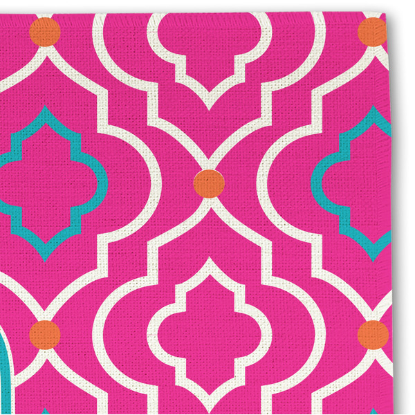 Colorful Trellis Linen Placemat - DETAIL