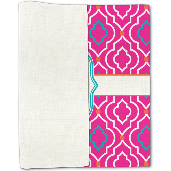 Colorful Trellis Linen Placemat - Folded Half