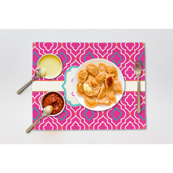 Colorful Trellis Linen Placemat - Lifestyle (single)