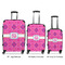Colorful Trellis Luggage Bags all sizes - With Handle