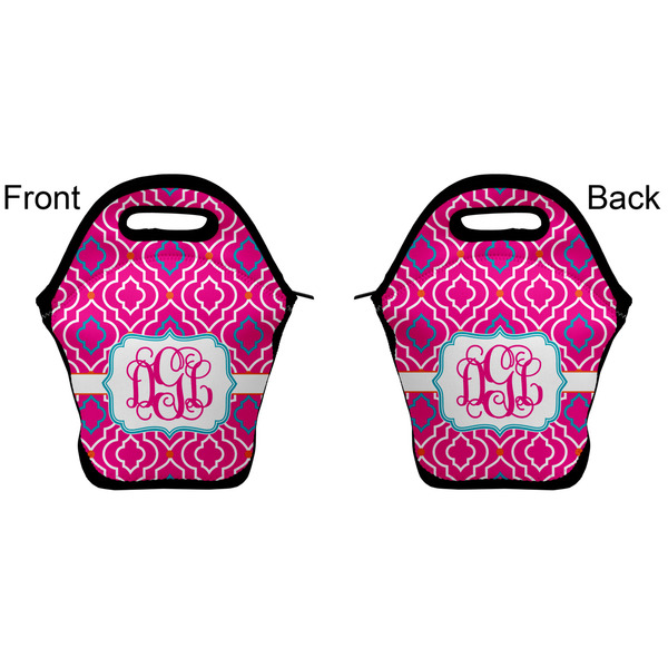 Colorful Trellis Lunch Bag - Front and Back