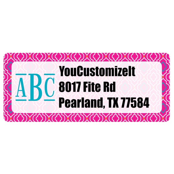 Custom Colorful Trellis Return Address Labels (Personalized)