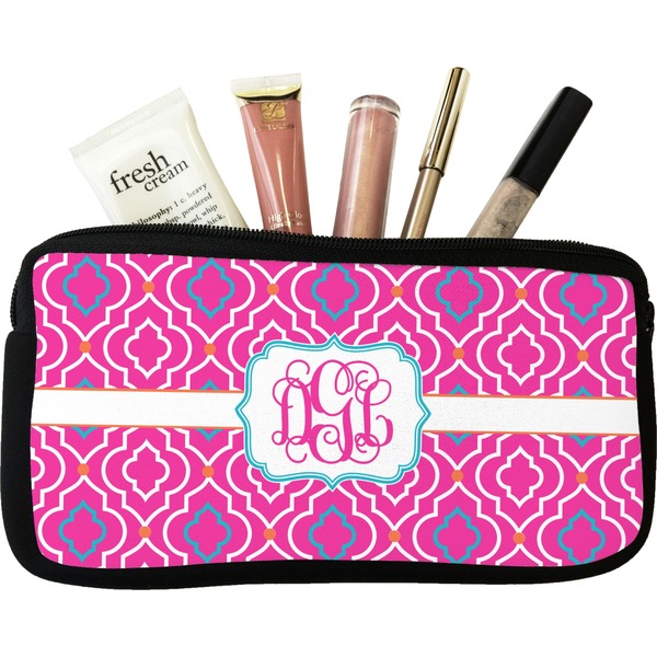 Custom Colorful Trellis Makeup / Cosmetic Bag (Personalized)