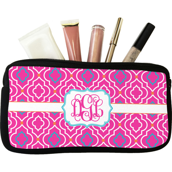 Custom Colorful Trellis Makeup / Cosmetic Bag (Personalized)