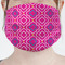 Colorful Trellis Mask - Pleated (new) Front View on Girl