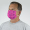 Colorful Trellis Mask - Quarter View on Guy