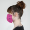 Colorful Trellis Mask - Side View on Girl