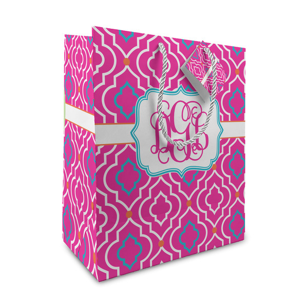 Custom Colorful Trellis Medium Gift Bag (Personalized)