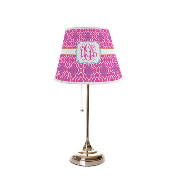Colorful Trellis Poly Film Empire Lampshade - On Stand
