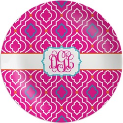Colorful Trellis Melamine Plate (Personalized)