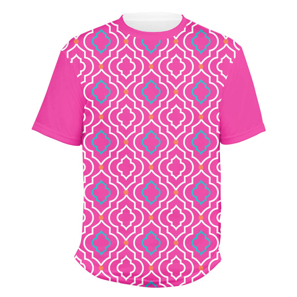 Custom Colorful Trellis Men's Crew T-Shirt