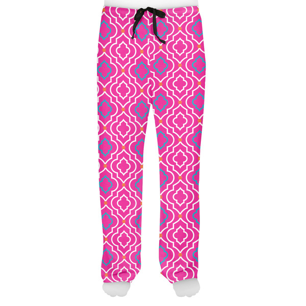 Colorful Trellis Men's Pjs Front - on model