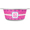 Colorful Trellis Stainless Steel Dog Bowl - Large (Personalized)