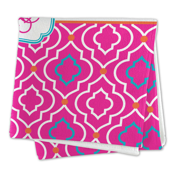 Colorful Trellis Microfiber Dish Rag - FOLDED (square)
