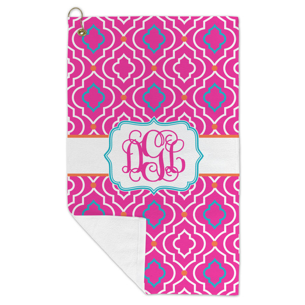 Colorful Trellis Microfiber Golf Towels - FOLD