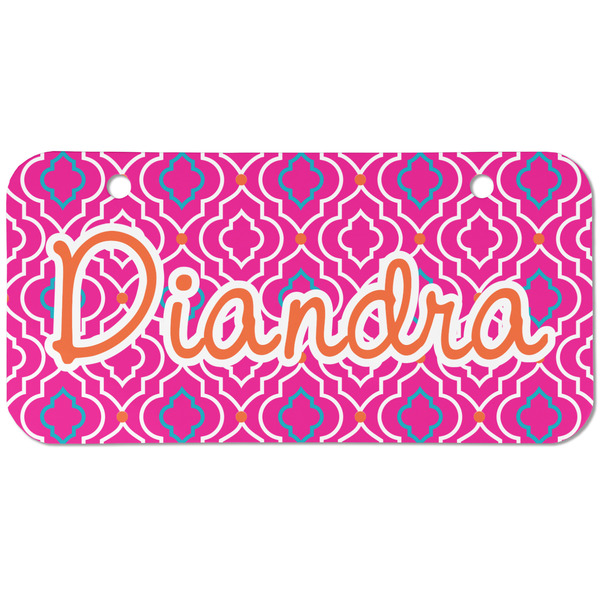 Colorful Trellis Mini Bicycle License Plate - Two Holes