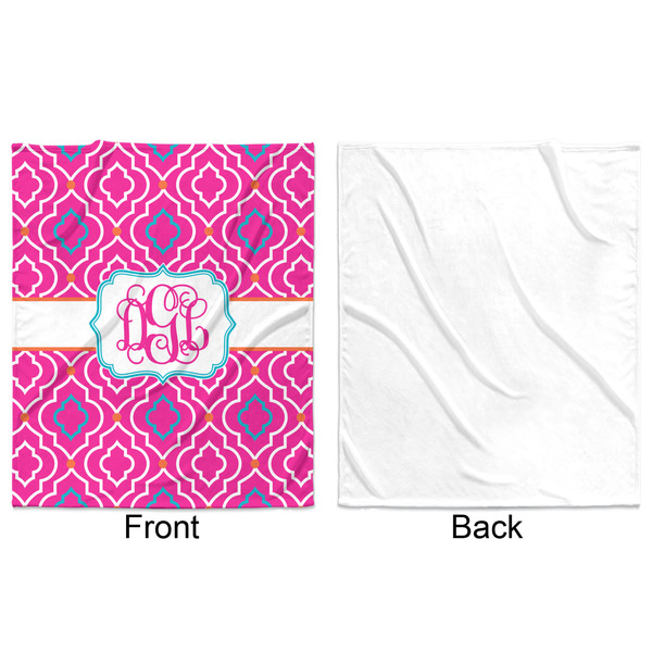 Colorful Trellis Minky Blanket - 50"x60" - Single Sided - Front & Back