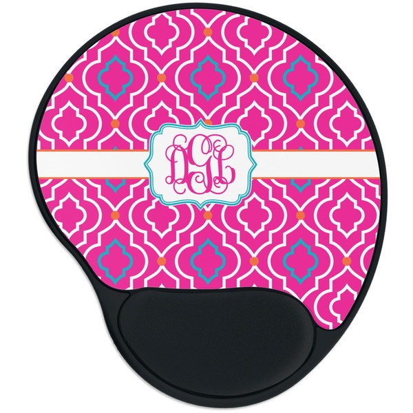Custom Colorful Trellis Mouse Pad with Wrist Support