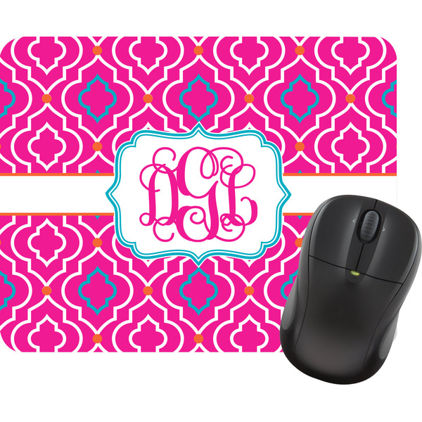 Custom Colorful Trellis Rectangular Mouse Pad (Personalized)