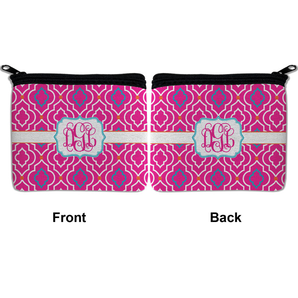 Colorful Trellis Neoprene Coin Purse - Front & Back (APPROVAL)