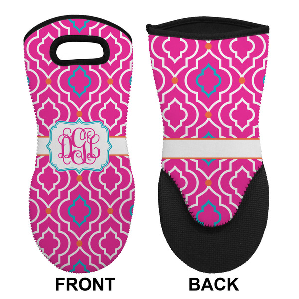 Colorful Trellis  Neoprene Oven Mitt (Front & Back)