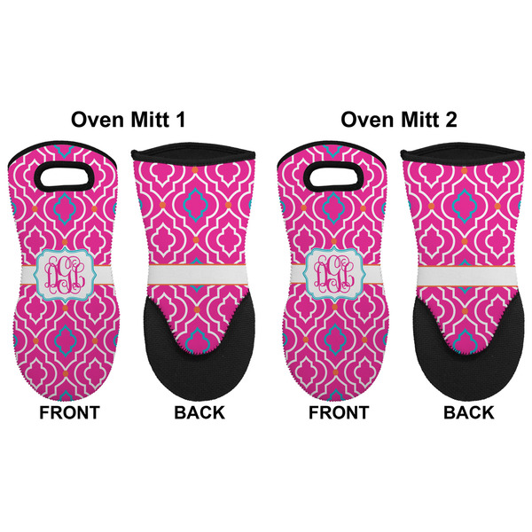 Colorful Trellis Neoprene Oven Mitt - Set of 2 - Approval