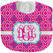 Colorful Trellis New Baby Bib - Closed and Folded