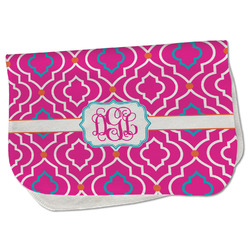 Colorful Trellis Burp Cloth - Fleece w/ Monogram