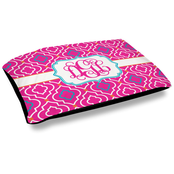 Custom Colorful Trellis Outdoor Dog Bed - Large (Personalized)