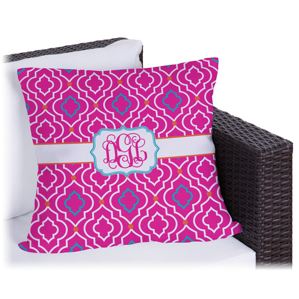 Custom Colorful Trellis Outdoor Pillow - 20" (Personalized)