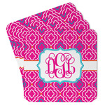 Colorful Trellis Paper Coasters w/ Monograms
