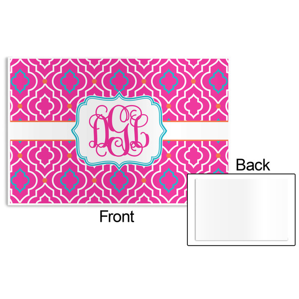 Colorful Trellis Disposable Paper Placemat - Front & Back