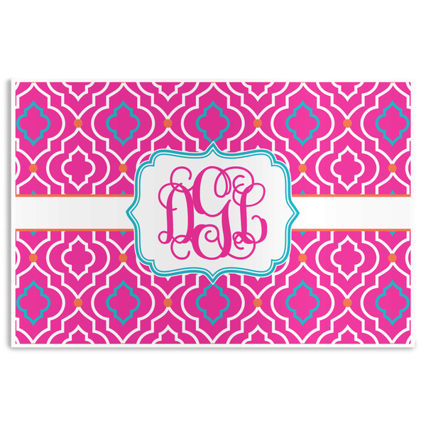 Custom Colorful Trellis Disposable Paper Placemats (Personalized)