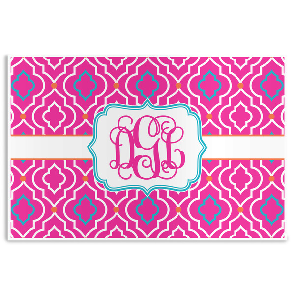 Custom Colorful Trellis Disposable Paper Placemats (Personalized)