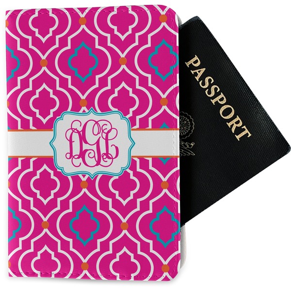 Custom Colorful Trellis Passport Holder - Fabric (Personalized)