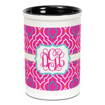 Colorful Trellis Ceramic Pencil Holders - Black